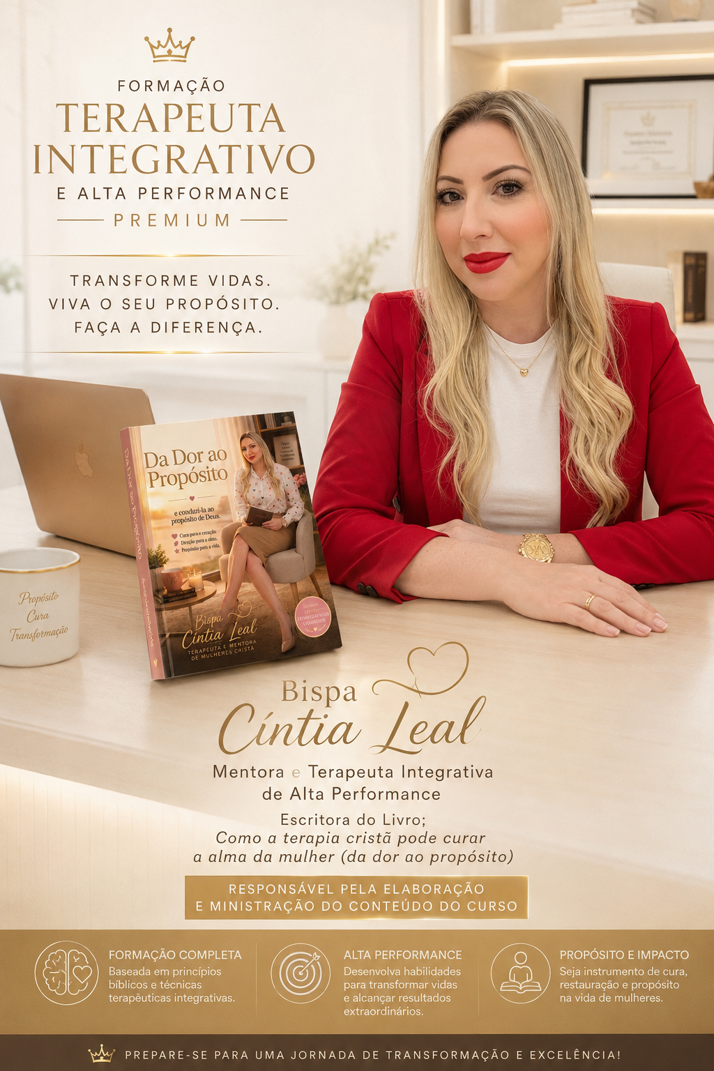Bispa Cíntia Leal - Mentora e Terapeuta Integrativa de Alta Performance