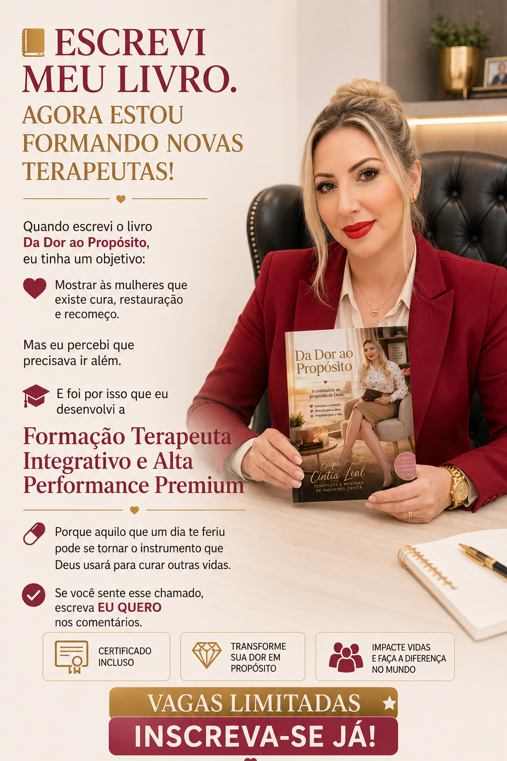 Bispa Cíntia Leal - Mentora e Terapeuta Integrativa de Alta Performance